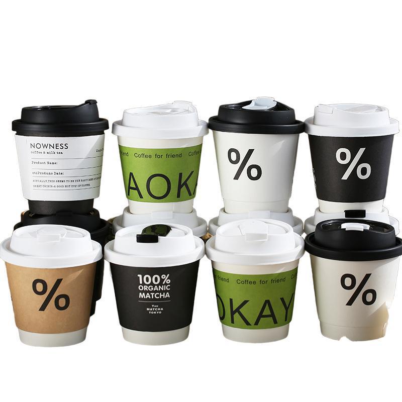 Korean Style Disposable Coffee Milk Tea Paper Cups for Photo Shoots