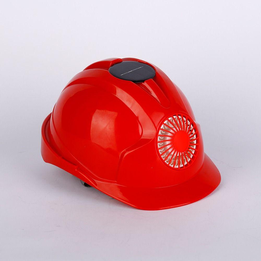 Sunscreen Solar Power Fan Helmet Adjustable Protective Cap Safety Helmet  Construction Workplace