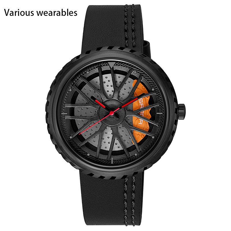 

Кварцевые часы мужские полые часы модные простые водонепроницаемые уличные модные колеса кварцевые часы