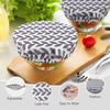 wegreeco Elastic Reble Bowl Covers for Bread Proofing, Fabric Cloth Sourdough Bowl Covers for Proofing - Set of 3, Grey Leaf