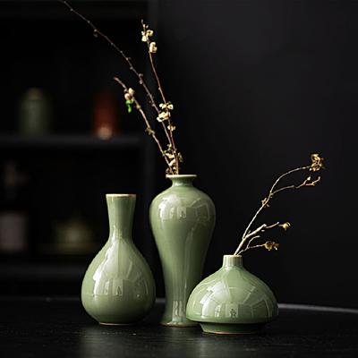 Enfeites de vaso, utensílios para flores secas, decorações de cerâmica, mesas de jantar, decoração de casa simples e fresca, pequenos enfeites de vaso