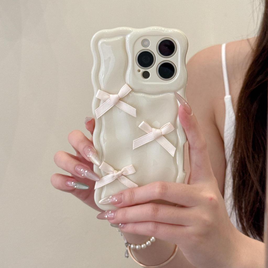 Bow Girl Cute Style iPhone 16 Pro Max/17/14/15 Soft Phone Case