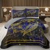 Zodiac Constellation Bedspread Queen/King/Twin Boho Exotic Coverlet Galaxy Star Quilted Bedding Set for Girls Women Room Decor