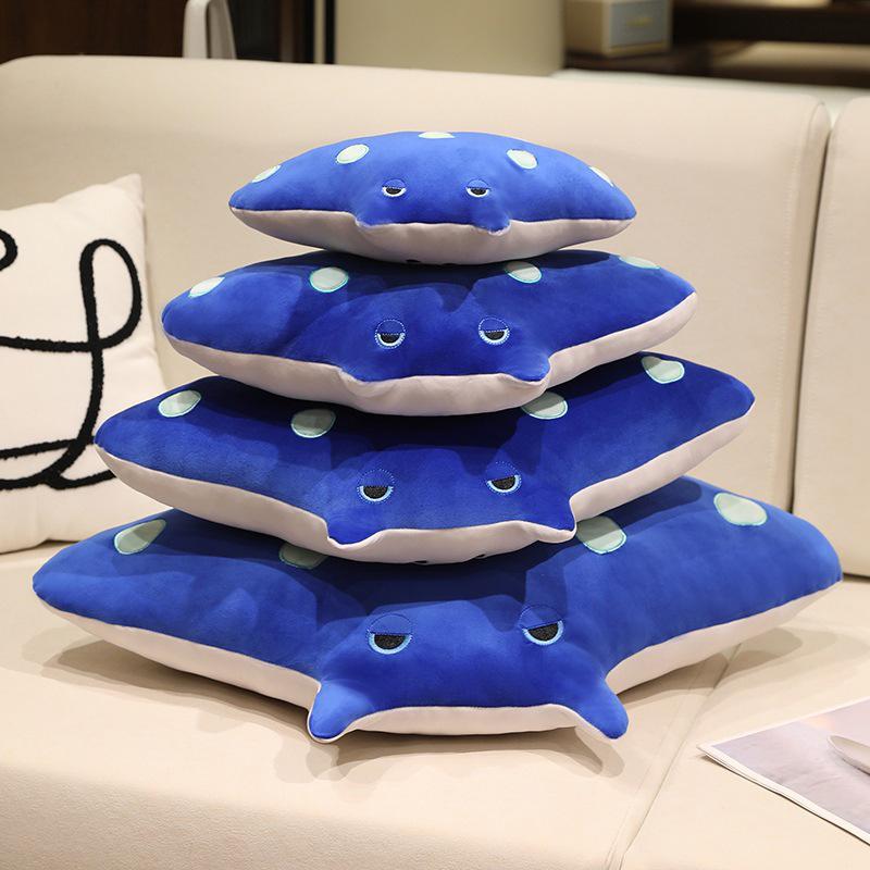 Manta Ray Plush Toy Cushion - Ocean Animal Doll for Kids