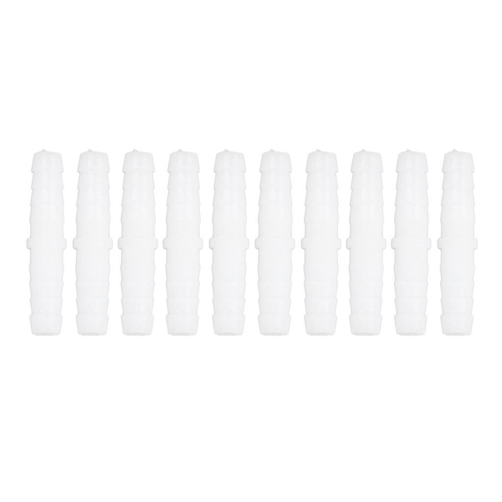 10Pcs Plastic Hose Barb Fitting Straight Equal Barbed Splicer Mender Joint Union Adapter
