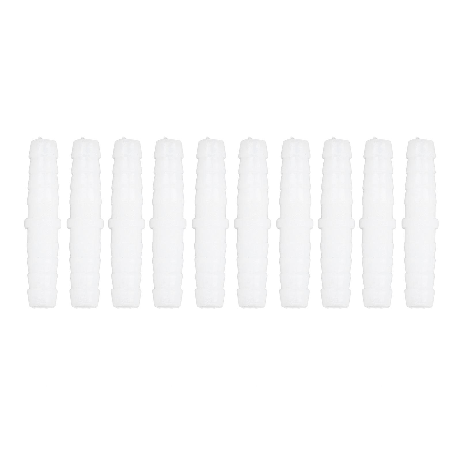

10Pcs Plastic Hose Barb Fitting Straight Equal Barbed Splicer Mender Joint Union Adapter Type 1