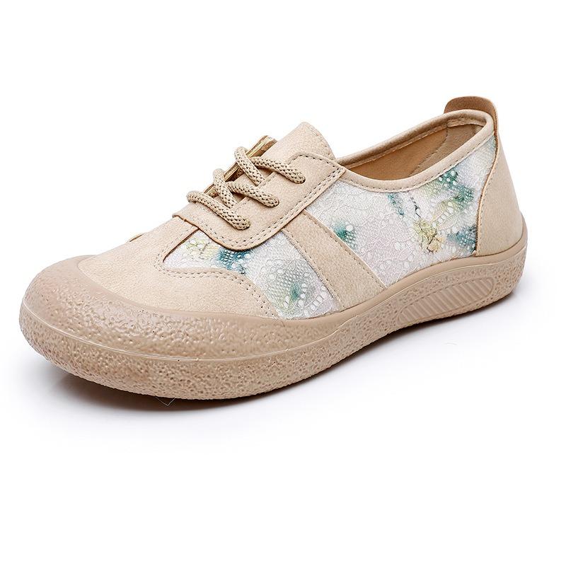 Shoes Women's Spring New Casual Breathable Versatile Women's Single Shoes Fashionable Non-slip Thick-soled One-pedal Mother Shoes