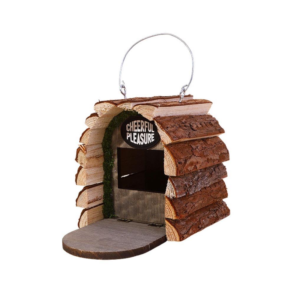 

Creative Wooden Bird Houses Rustic Style Hanging Bird Feeder Durable Bird Feeding Station Outdoor Bird Houses
