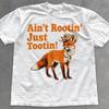 Ain't Rootin' Just Tootin' Fox Shirt - Funny Cowboy Animal Tee
