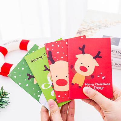 6ks mini vánoční poznámkové bloky Slavnostní návrhy sněhuláků Santa Claus Dárek Přenosné stylové vánoční bloky pro cestovatele