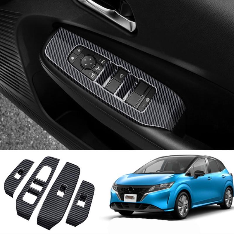 RHD For Nissan Note E13    ABS  door armrest window lift button switch cover glass control panle trim accessoires