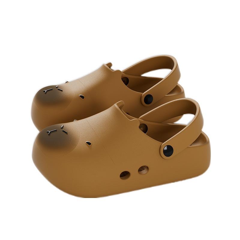 Cute Slippers Women's New Summer Outer Wear Hole Shoes Beach Anti-collision Bag Head Half Slippers Women