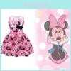 Rochie Fetiță Minnie Mouse Cu Imprimeuri Desenate Pentru Fete De Vară Rochie Casual Din Amestec De Bumbac Fete