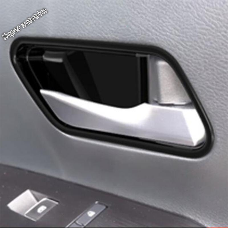 Car Inner Door Handle Bowl Frame Decoration Cover Trim For Nissan Kicks 2025 2026 ABS Black / Carbon Fiber Accessories Interior