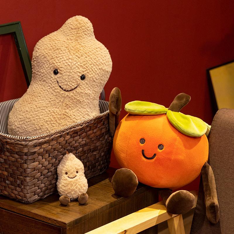 Gell UK Simulation Peanut Plush Toy Persimmon Doll Super Soft Doll Birthday Gift