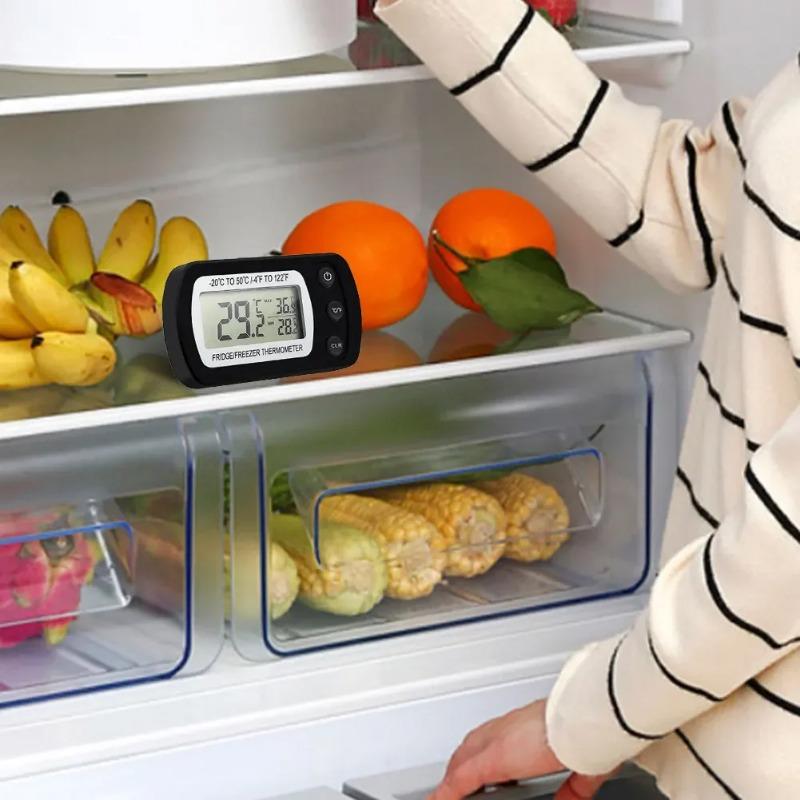 Digital Freezer Room Thermometer with Hook Max/Min Record Refrigerator Thermometer Temperature Monitor Kitchen Gadgets