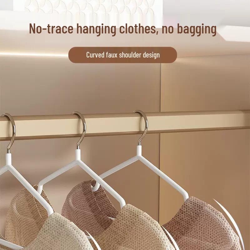 Non-Slip, Anti-Shoulder Angle Clothes Hanger - Thickened, Simple, No-Trace Plastic Drying Hanger