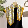 Beach Sunscreen Kerchief Luxury Design Square Scarves Women Popular 70X70Cm Silk Hijab The Four Seasons Headscarf