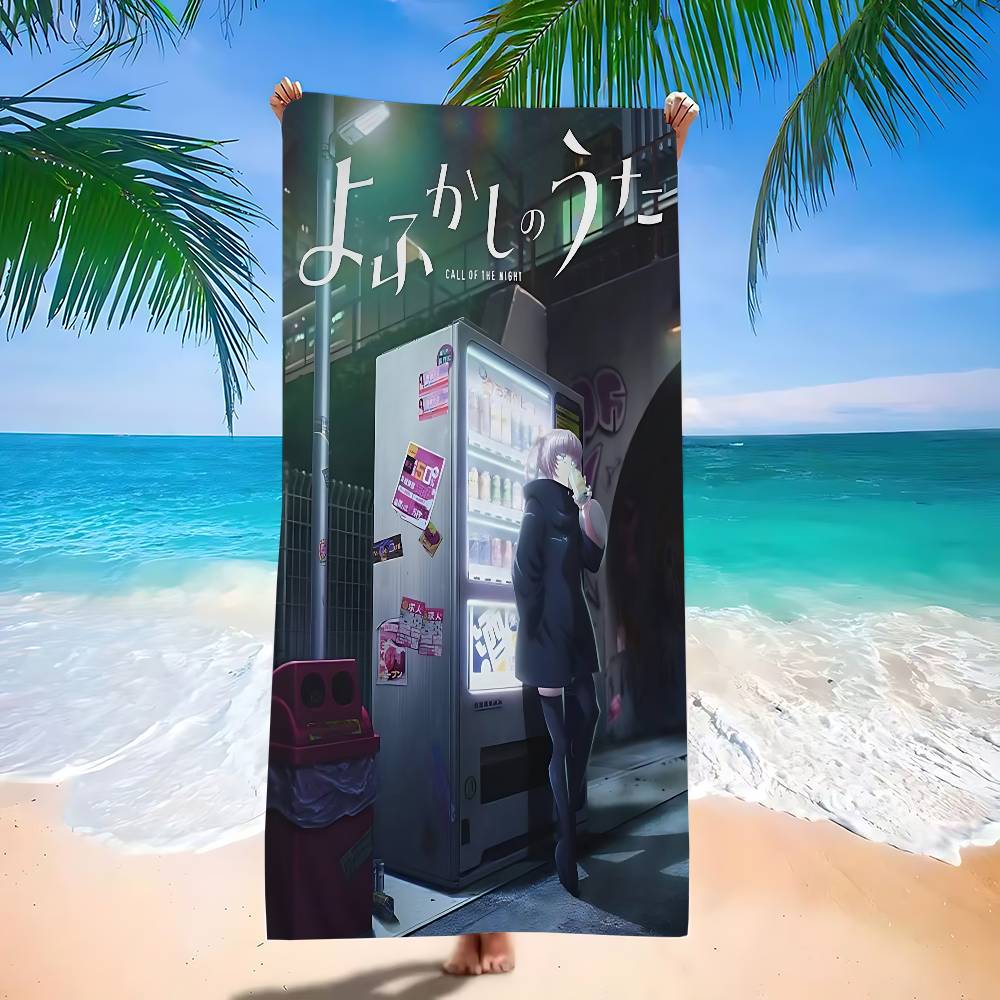 

Call Of The Night Anime Beach Towel Colorful Bath Towels For Girl Microfiber Quick Dry Sand Free Beach Yoga Spa Gym Pool W30*H60(CM)