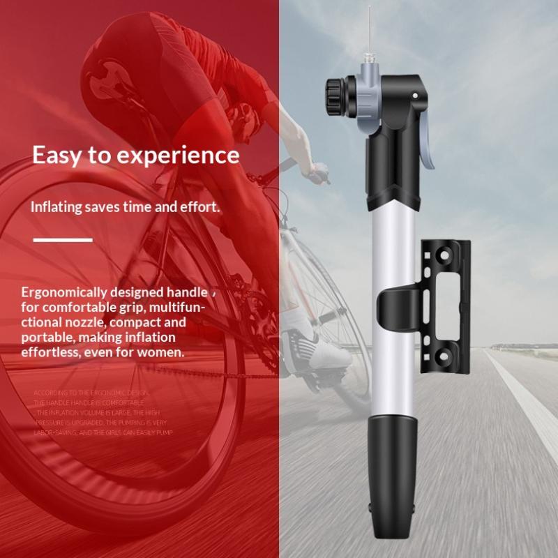 Portable Mini Bike Pump With Bracket Hand Cycling Mountain Bike Air Pump Bicycle Tire Inflator Bicycle Parts