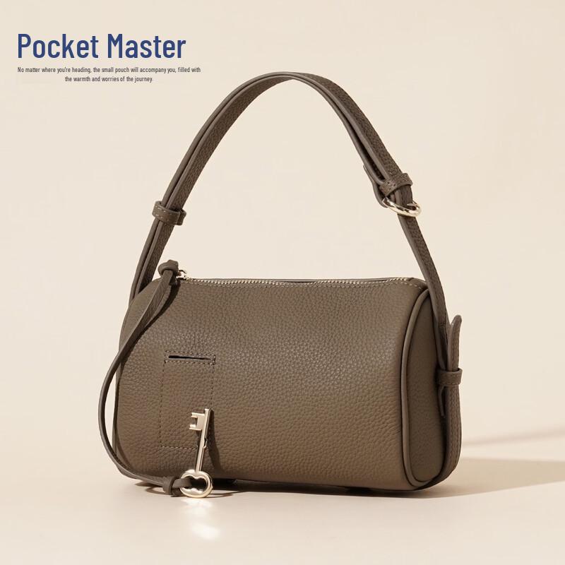 Douxiaozhu Genuine Leather Boston Shoulder Bag