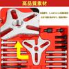 LOOKGOU 46-Piece Harmonic Balancer Puller Set, Steering Wheel Puller Kit, Crankshaft Pulley Removal Tool, Multi-Purpose Auto Remover Tool, Universal