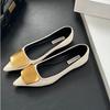 Women Fashion Buckle Flats Shoes2026 Spring Solid Color Lady Pointed Toe Shoes Elegant Woman Commuting Wearing Office Shoes