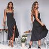 Elegant Women Sleeveless Ruffle Asymmetric Cocktail Long Maxi Sun Dress For Summer