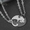 1 Par Colar de Casal Gato Abraçando Pingente Combinando Colar Choker Amigos Pais Amuleto Colar Joia Presente