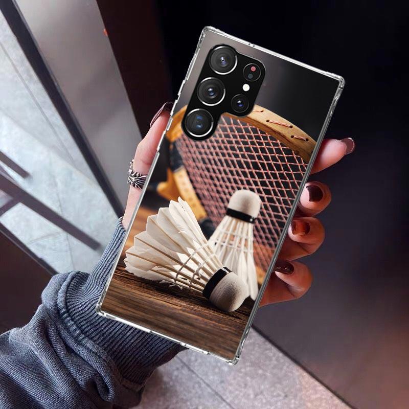 Badminton Sport Phone Case For Samsung Galaxy S23 S24 S25 Edge S26 Ultra S22 + S21 Plus S20 FE Cover Silicone Print Shell Galaxy