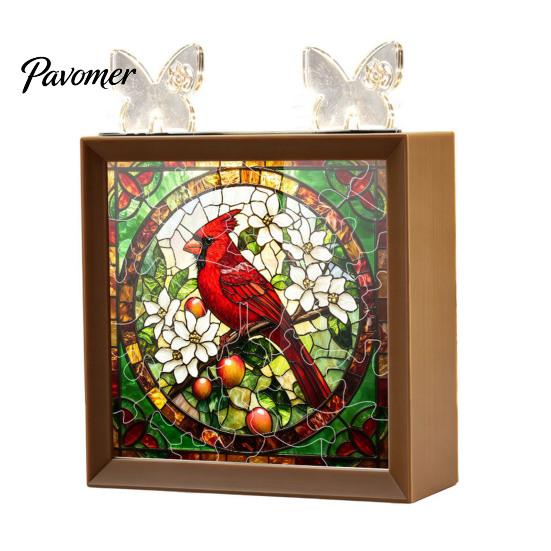 Romantic Warm Light Decor DIY Acrylic Puzzles Night Light, Hand-Assembled Jigsaw Lamp with Butterfly Decor, Atmosphere for Room Creative Handmade LED
