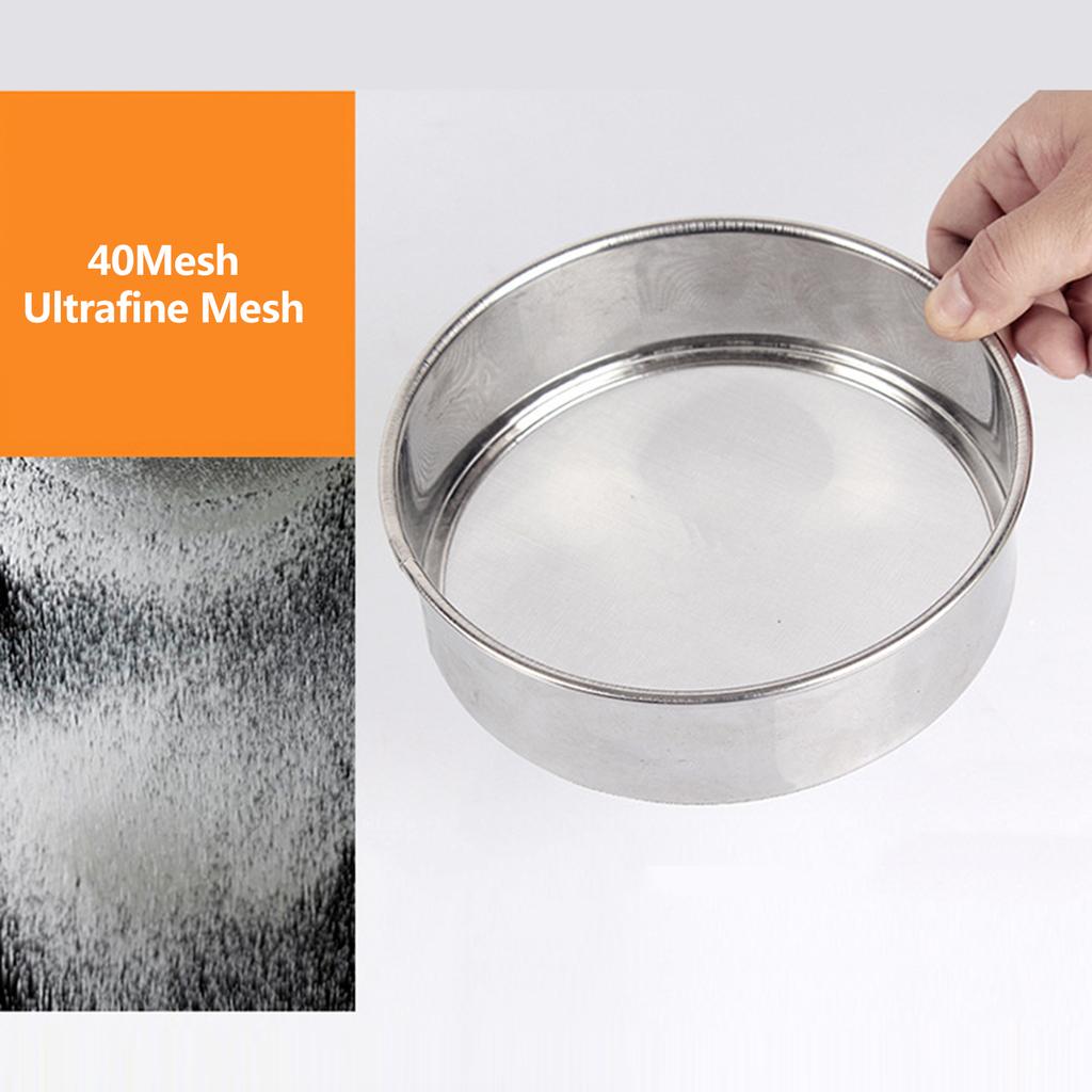 Familj DIY Bakform / Kakform Ultrafin rostfritt stål mjöl Sifter 15CM-40Mesh