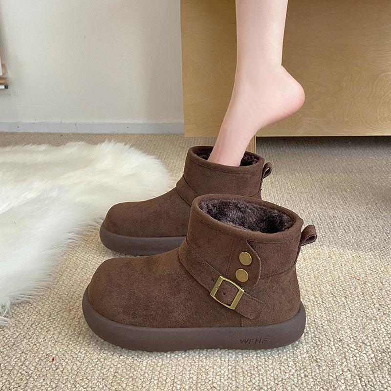 

Женские зимние легкие теплые дутые сноубутсы на толстой подошве, нескользящие, износостойкие, повседневные кроссовки, хлопковые сапоги 40 темно-коричневого