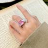 Product Jewelry Copper Bottom Gold-Plated Imitation Rose Cut Gradual Change Color Light Luxury Ring Women 14 * 14
