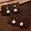 Pearl Birthstone Stainless Steel Stud Earrings - Versatile, High-End, Chic Women's Accessories