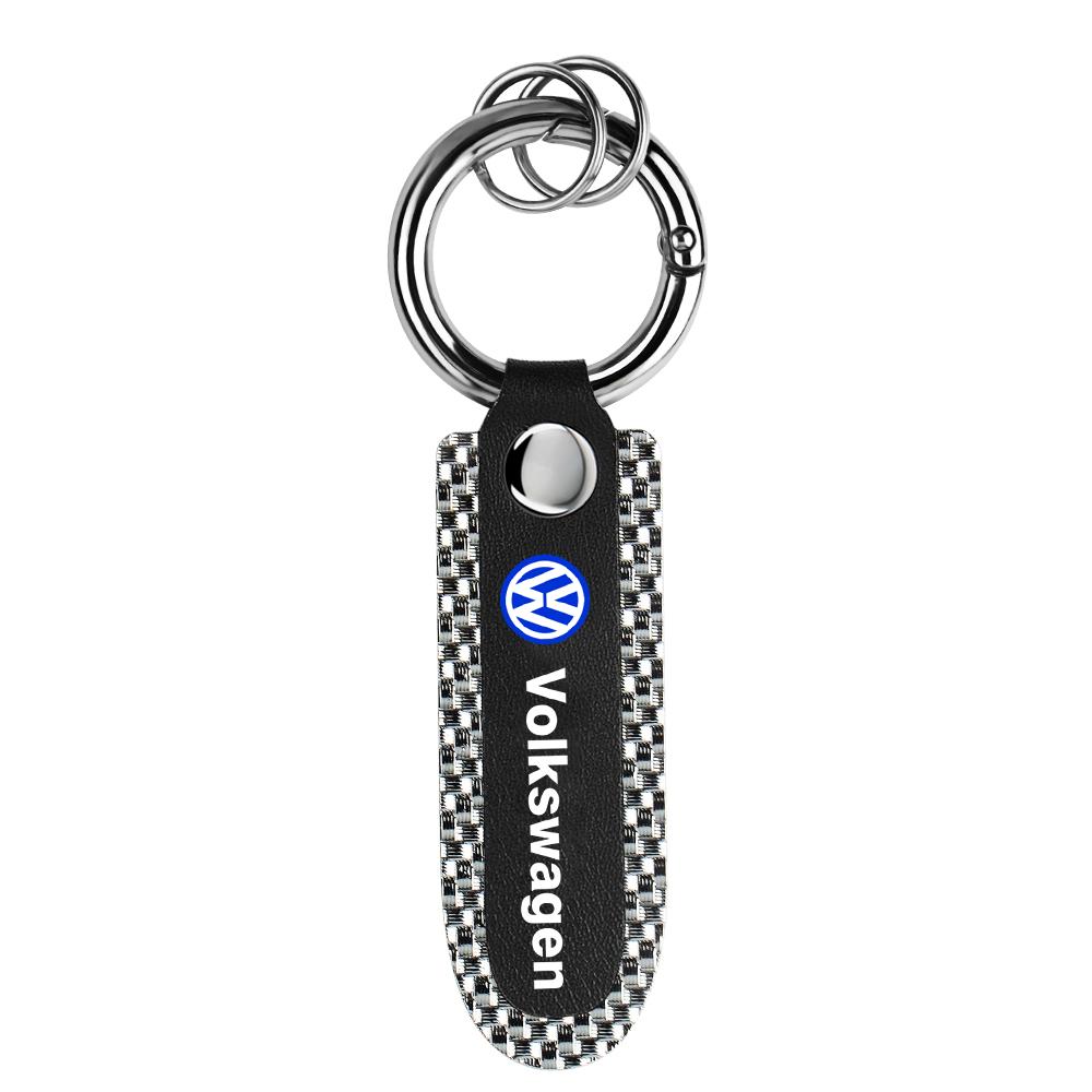 3D Metal Leather Car Keychain Key Chain Ring Accessories For Volkswagen GTI Golf Polo 6 7 Passat VW CC Tiguan T-ROC Jetta Taigo Ev6