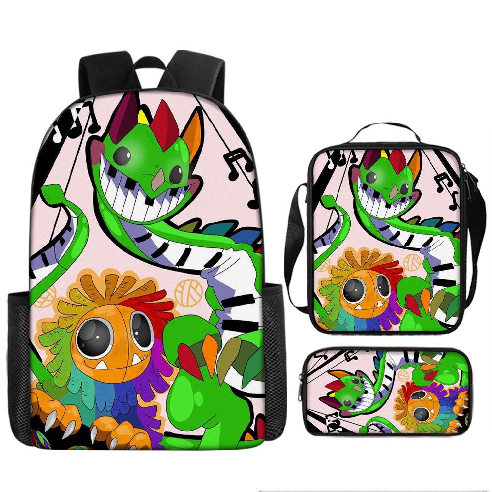 Poppy's Playtime 4 Elementary School Bag Nightmare Critters Large Capacity Backpack 3-piece Set