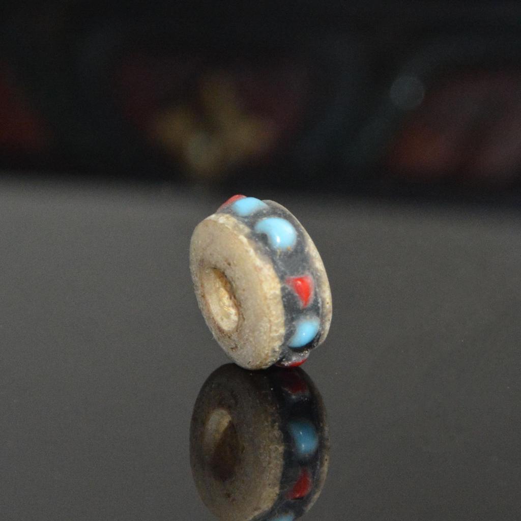 Natural Yak Bone Kapala Bead Bracelet with Buddhist Barrel Beads, Handmade and Original, Large Size Wenwan Accessory.