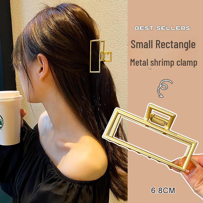 High-End Metal Shark Hair Clip - Elegant Hairpin Bow Accessory