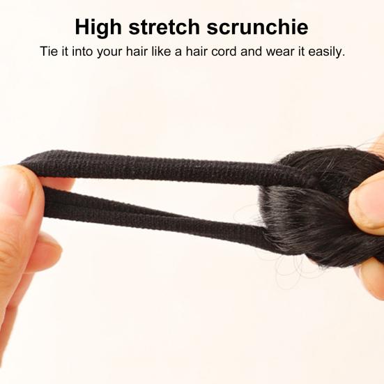 Braid Wig Smooth Realistic Natural Elastic Hair Rope Soft Hairs Styling Comfortable To Wear African Dirty Braid Long Ponytail Wig Girl Supply