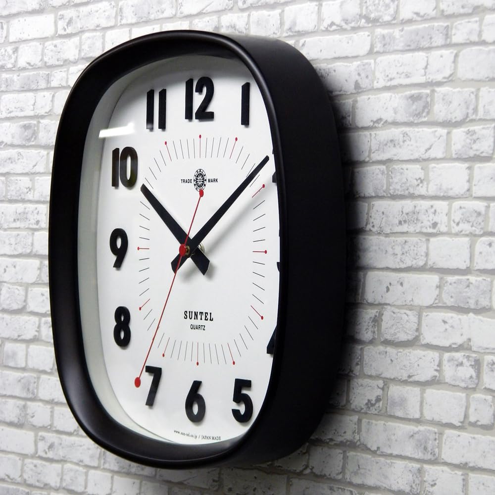 Santel Simple Wall Clock Dark Brown QL697DBK Japanese-made (WARM)