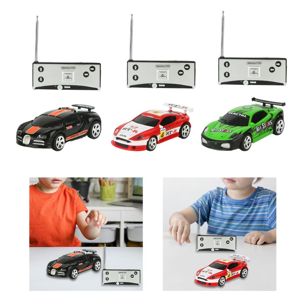 Mini Model Car Toy with Remotes in A Can Container Electric Mini Remote Control Car for Birthday Outdoor Gift Backyards Streets