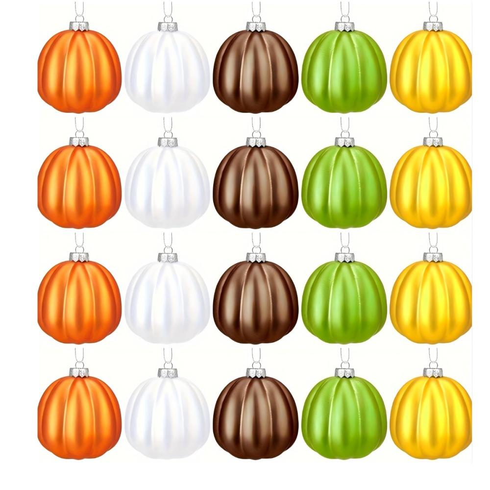 10-20pcs Halloween Pumpkin Balls 5cm Matte Autumn Pumpkin Pendant for Birch Tree Halloween Party Table Decoration