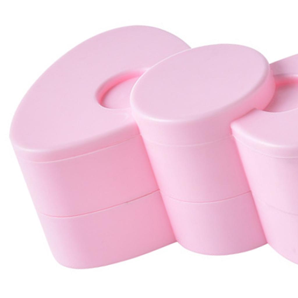 Double Layer Rotating Jewelry Storage Box Small Jewelry Tray Bowknot Case Women Jewelry Earring