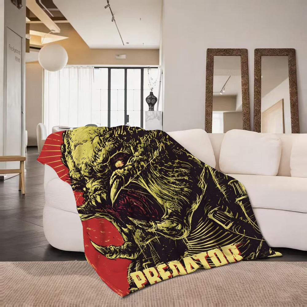 Movie P Predator Throw Flannel Throw Blanket Suitable for Sofa,Living Room,Bedroom
