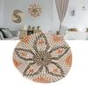 Woven Wall Basket Decor Handcrafted Seagrass Hanging Baskets Multifunction Woven Insulation Pad for Living Room Kitchen