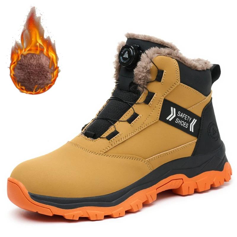 

Модная кожаная водонепроницаемая мужская рабочая защитная обувь с защитой от гвоздей, противоскользящая, износостойкая, неубиваемая, обувь для защиты труда, кроссовки 38