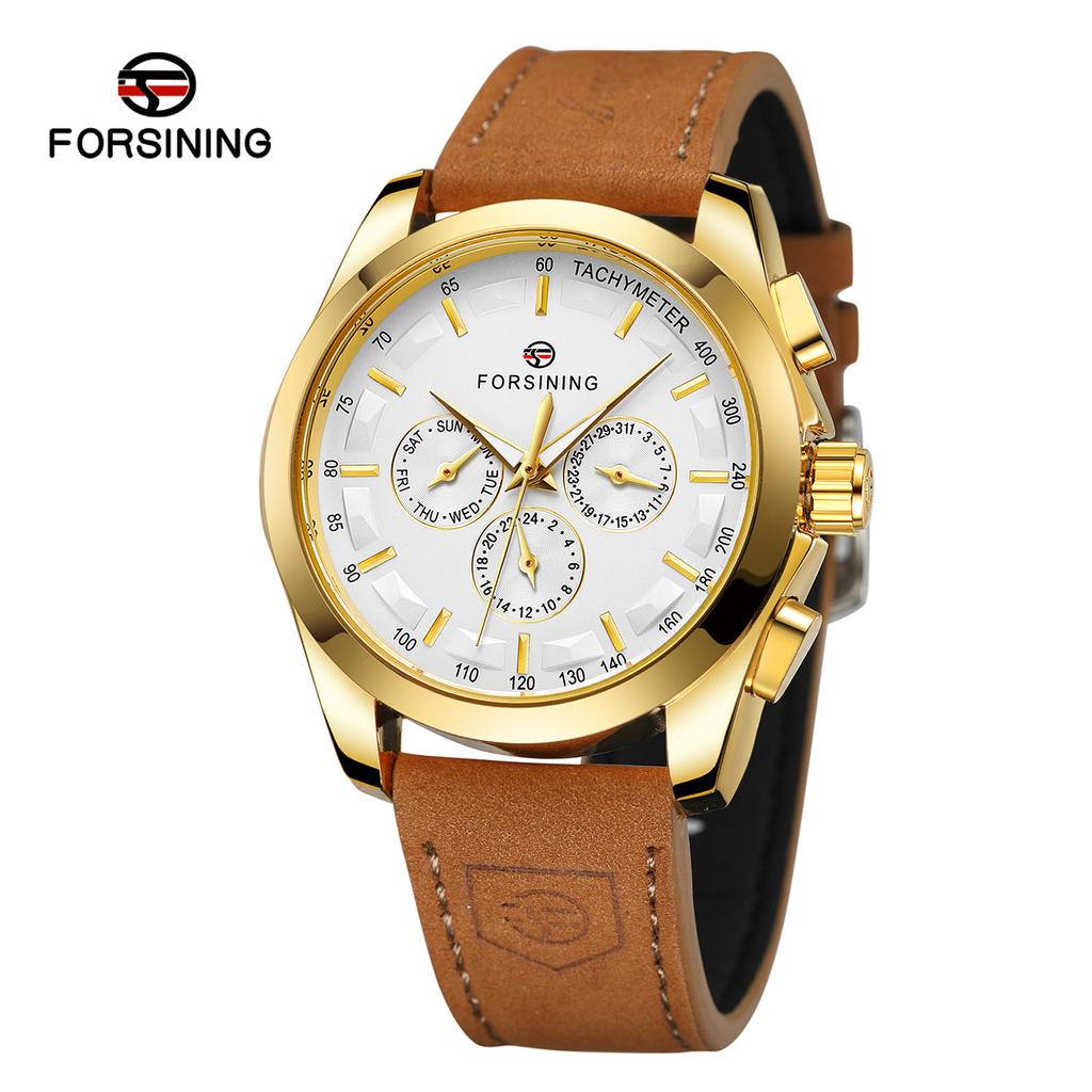 Forsing Men's Fashion Leisure Mechanical Machine Multifunctional Mechanical Watch