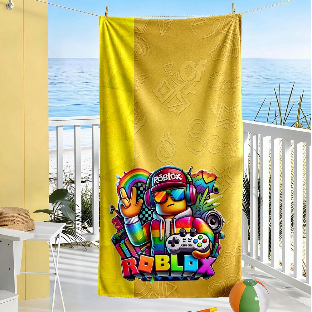 Roblox Beach Towel Soft Durable Quick-Dry Comfortable Lightweight Suitable for Swimming, Gym, Camping, Yoga Vacation