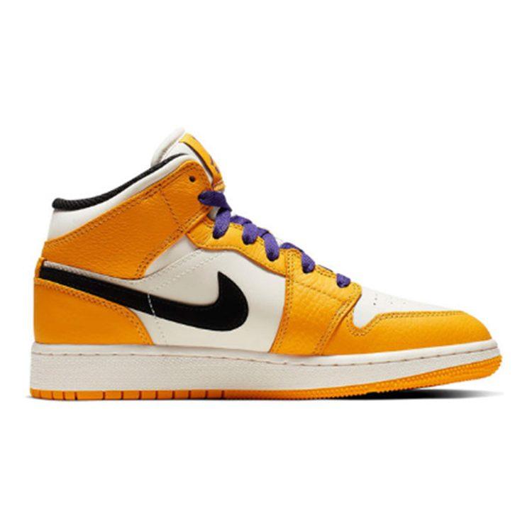 Jordan 1 Mid SE Lakers GS BQ6931-700